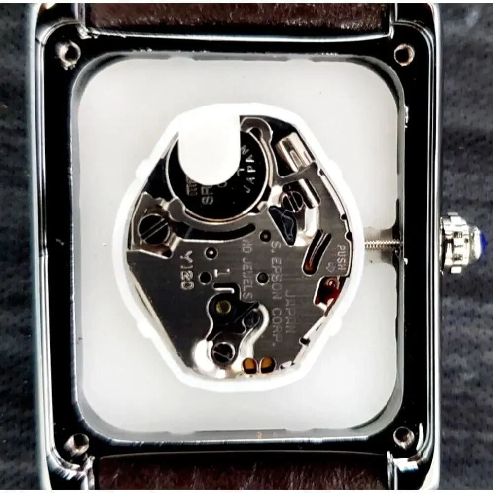 Classic Mens Watch Pierre‎ Lucerne Tank Black Band With Box